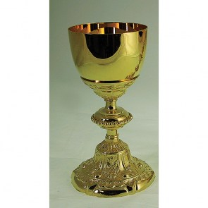 AFF-CAL082 Calice barocco in fusione dorata diam coppa cm 10,5 alt cm 22 euro 251,76
